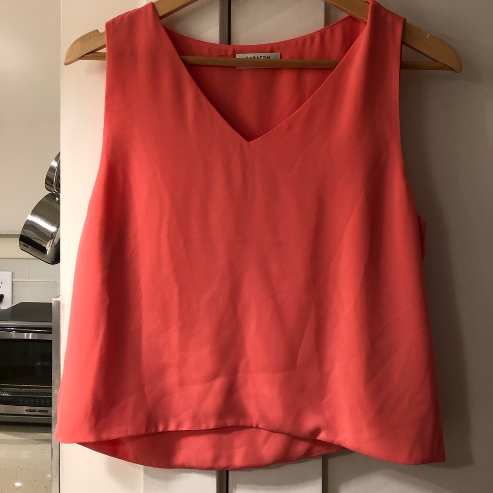 Aritzia Babaton Murphy Blouse, size S, coral